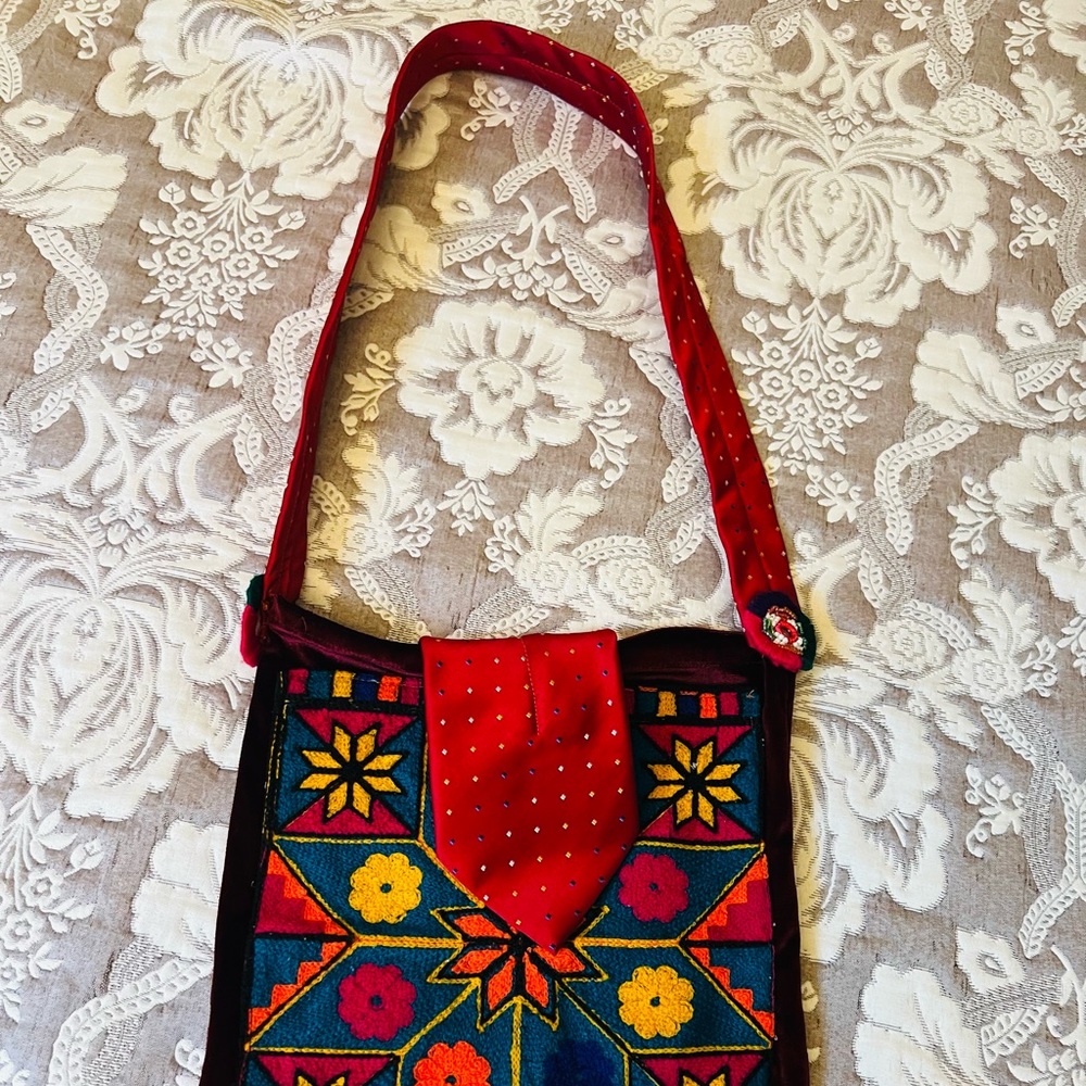 A Beautiful velvet shoulder bag